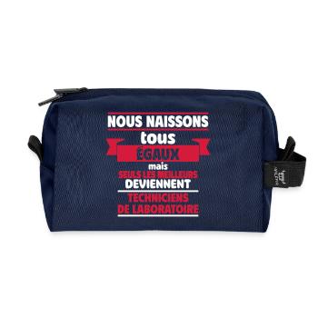 Les meilleurs techniciens de laboratoire - Trousse de toilette en tissu recyclé - marine - Devant