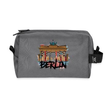 Urbaner Berliner Style – Brandenburger Tor - Recycelte Kulturtasche - Anthrazit - Vorne