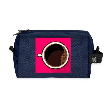 KAFFEE ESPRESSO TASSE - Recycelte Kulturtasche - Navy - Vorne
