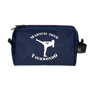 Taekwondo - Recycled Toiletry Zip Bag - navy - Front