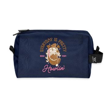 Everyday is Howlin’ – Rock’n’Roll Hund - Recycelte Kulturtasche - Navy - Vorne