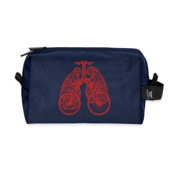 Fahrrad & Lunge – Atme Freiheit - Recycled Toiletry Zip Bag - navy - Front