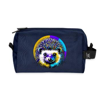 Igel - Recycelte Kulturtasche - Navy - Vorne
