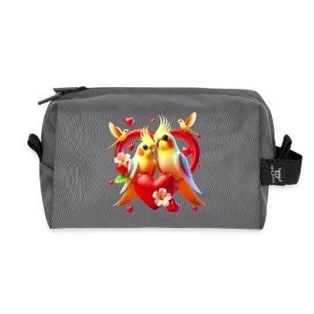 Nymphenheart (03) - Recycelte Kulturtasche - Anthrazit - Vorne