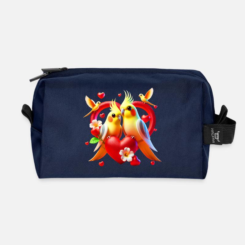 Nymphenheart (03) - Recycelte Kulturtasche - Navy