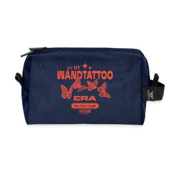 In My Wall Decal Era – Ironic Decorative Look - Recycled Toiletry Zip Bag - navy - Front