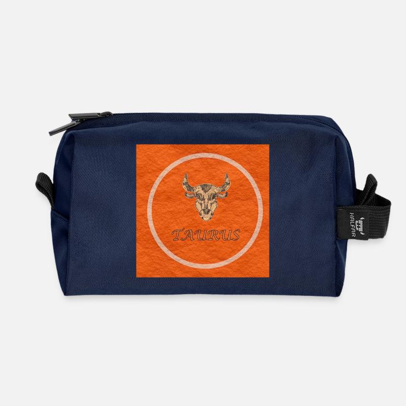 Stier - Recycelte Kulturtasche - Navy