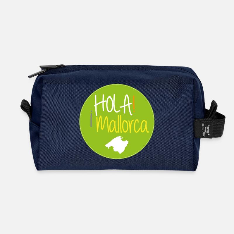 ¡HOLA! Mallorca (beidseitig) - Recycelte Kulturtasche - Navy