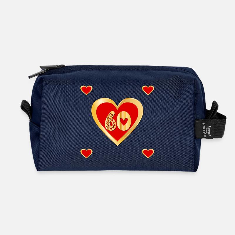 60. Geburtstag Jahre alt - Recycelte Kulturtasche - Navy