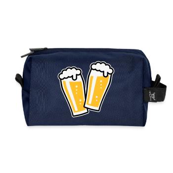 XDoppelter Willie (3) - Recycled Toiletry Zip Bag - navy - Front