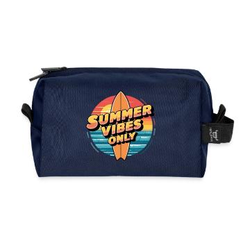 Summer Vibes Only - Recycled Toiletry Zip Bag - navy - Front
