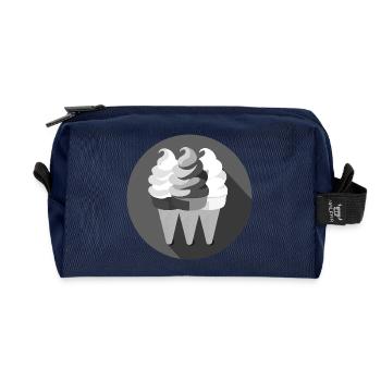 Croquis de gaufres à la crème glacée - Trousse de toilette en tissu recyclé - marine - Devant