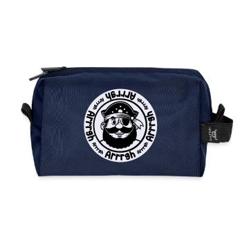 Lustiger Pirat mit Augenklappe - Recycelte Kulturtasche - Navy - Vorne