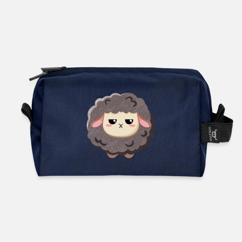 Black Sheep - grim and sweet - Recycled Toiletry Zip Bag - navy