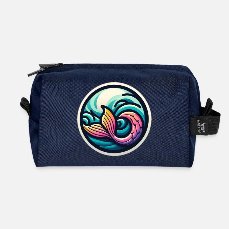 Flosse Meerjungfrau - Recycelte Kulturtasche - Navy