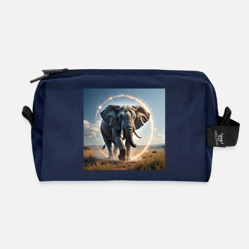 Krafttier Magischer Elefant - Recycelte Kulturtasche - Navy
