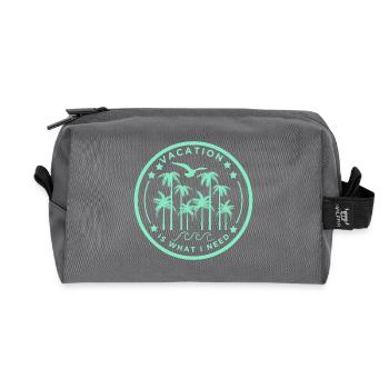 Tropical holiday moment - Recycled Toiletry Zip Bag - anthracite - Front