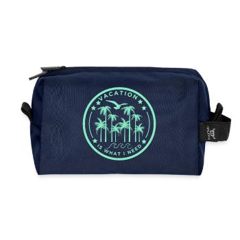 Moment de vacances tropicales - Trousse de toilette en tissu recyclé - marine - Devant