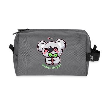 Plant Hope! - Recycled Toiletry Zip Bag - anthracite - Front