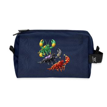 Farbenfrohe Fantasie-Hummer Glitzernde Meeresbewoh - Recycelte Kulturtasche - Navy - Vorne