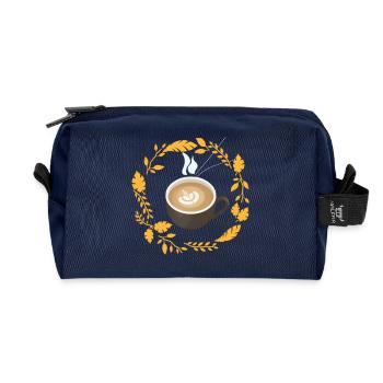 Amateur de café - Trousse de toilette en tissu recyclé - marine - Devant