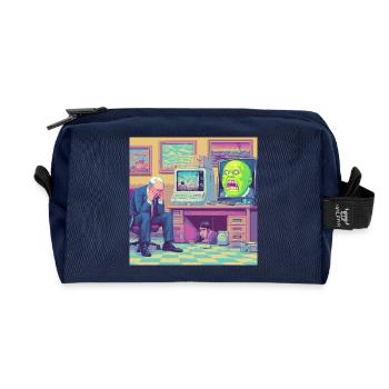 Level 99: Real Life ist mein Endgegner - Recycelte Kulturtasche - Navy - Vorne