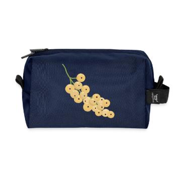 Weiße Johannisbeere Bund Illustration - Recycelte Kulturtasche - Navy - Vorne