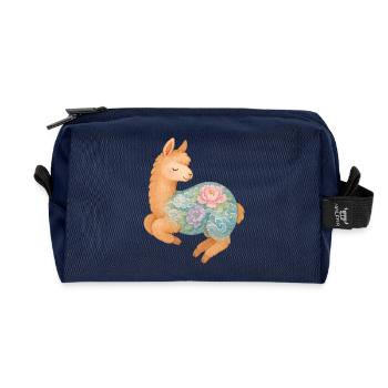 Yakuza Lama – Süße Pastell-Tattoo-Kunst - Recycelte Kulturtasche - Navy - Vorne