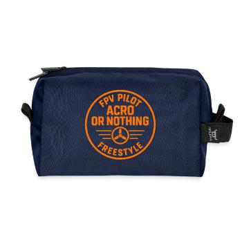 FPV Pilot Acro Freestyle Design - Recycelte Kulturtasche - Navy - Vorne