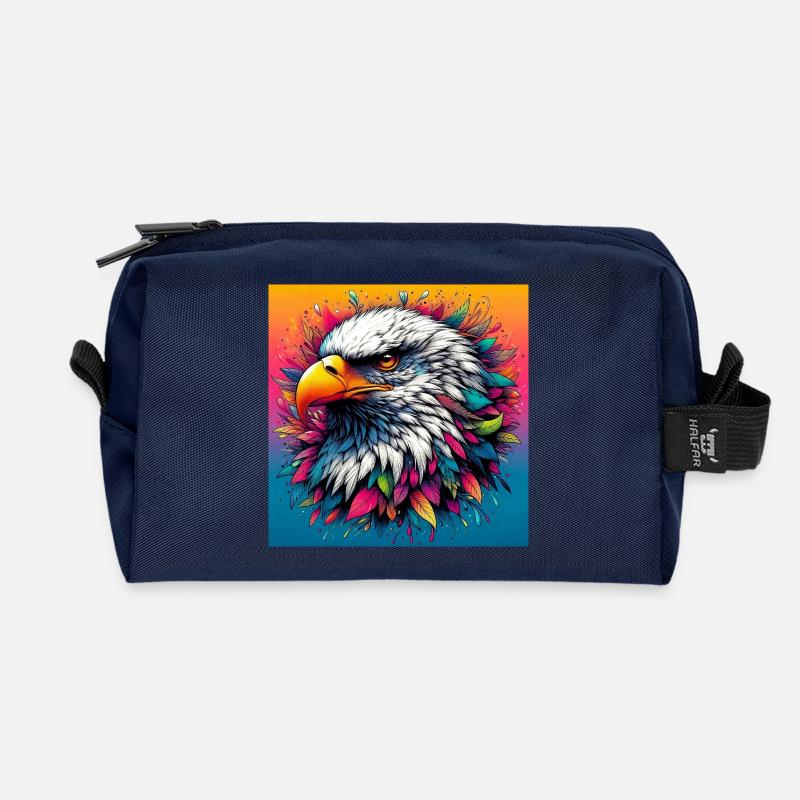 Adler - Recycelte Kulturtasche - Navy