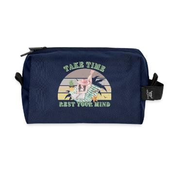 Pause Estivale Relaxante - Trousse de toilette en tissu recyclé - marine - Devant