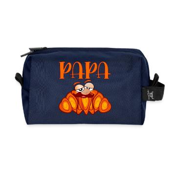 PAPA MOUSTACHE CROISSANTS - Trousse de toilette en tissu recyclé - marine - Devant