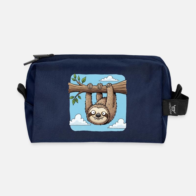 Faultier - Recycelte Kulturtasche - Navy