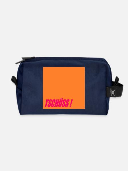 ABSCHIEDSSPRÜCHE TSCHÜSS - Recycelte Kulturtasche - Navy