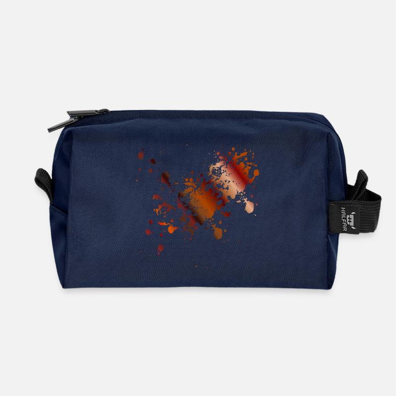 KAFFEE FLECKEN - Recycelte Kulturtasche - Navy