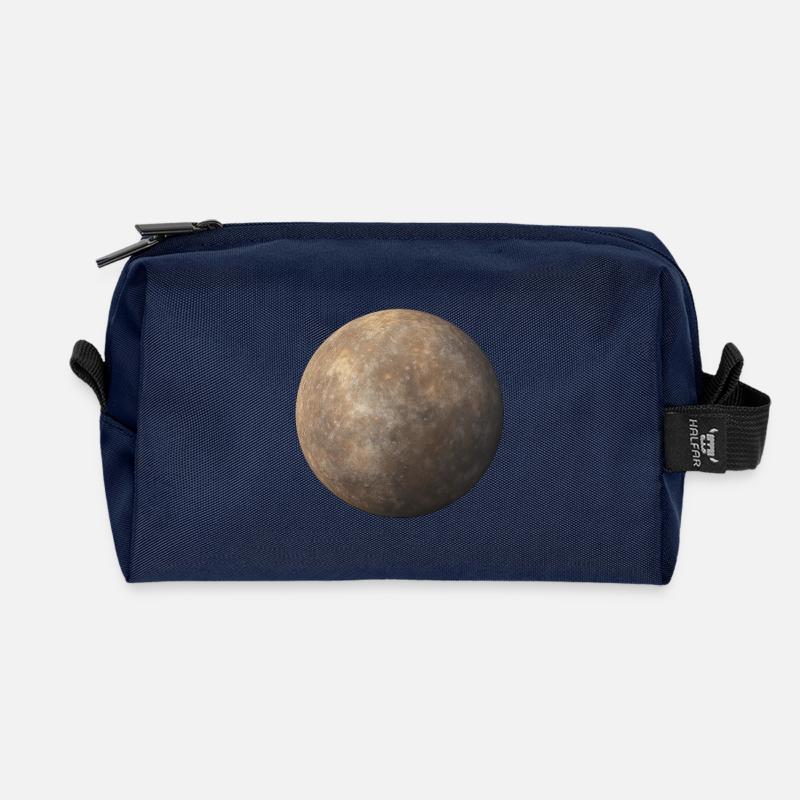 Mercury - Planet Mercury - Recycled Toiletry Zip Bag - navy