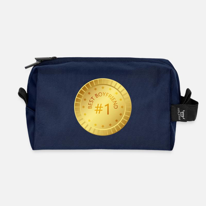 Goldmedaille Bester Freund #1 - Recycelte Kulturtasche - Navy