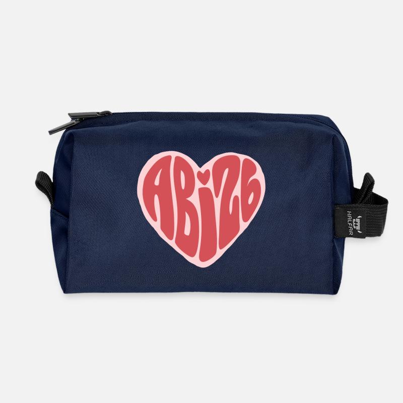 Abi 26 – Herzschrift - Recycelte Kulturtasche - Navy