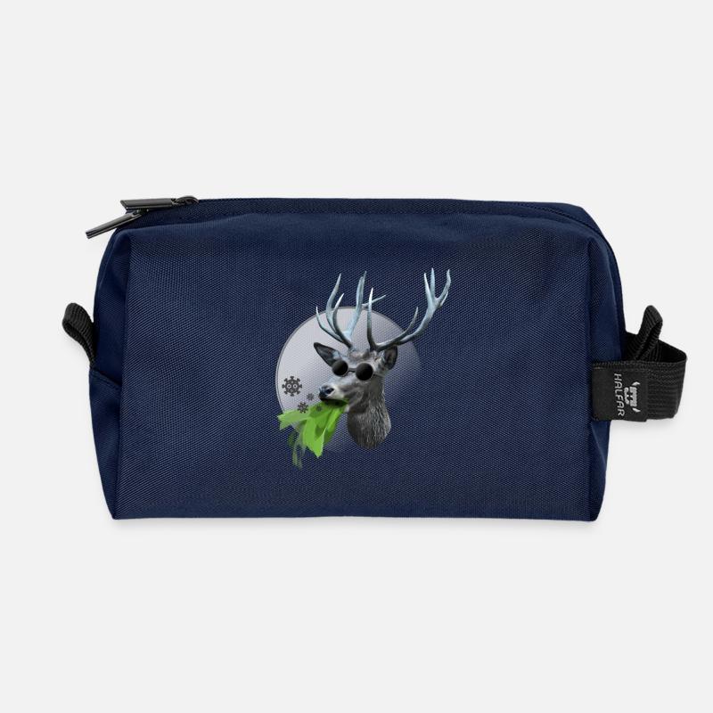 Wellenbrecher Hirsch - Recycelte Kulturtasche - Navy