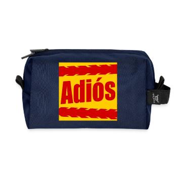 Goodbye cyclist - Recycled Toiletry Zip Bag - navy - Front