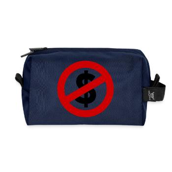 Almighty Dollar – Power, Money & Society - Recycled Toiletry Zip Bag - navy - Front