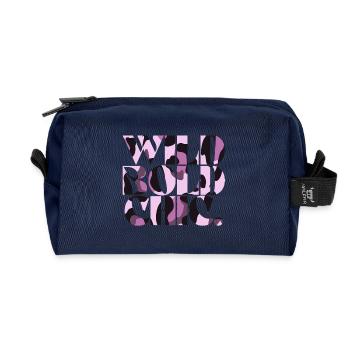 Sauvage, audacieux, chic : Camographie - Trousse de toilette en tissu recyclé - marine - Devant