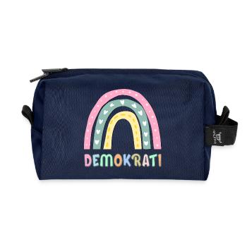 Regenbogen-Demokratie - Recycelte Kulturtasche - Navy - Vorne