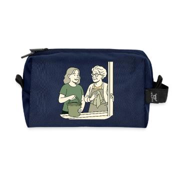 Mamie Karin - Trousse de toilette en tissu recyclé - marine - Devant