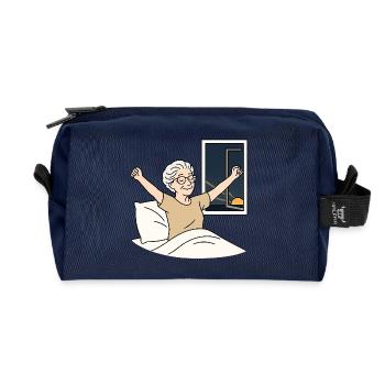 Mamie Karin - Trousse de toilette en tissu recyclé - marine - Devant