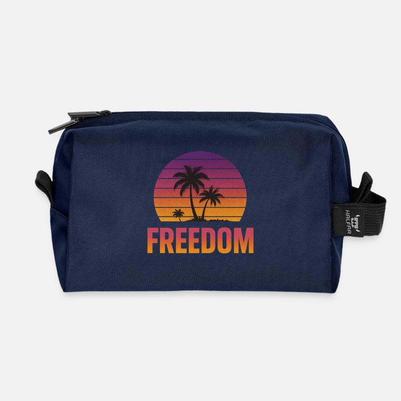 Freedom Sunset - Recycelte Kulturtasche - Navy
