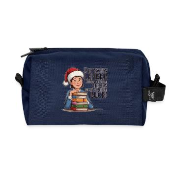 Die besten Lehrer lehren aus dem Herzen – Geschenk - Recycelte Kulturtasche - Navy - Vorne