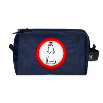 VERBOT BIERFLASCHE - Recycelte Kulturtasche - Navy - Vorne