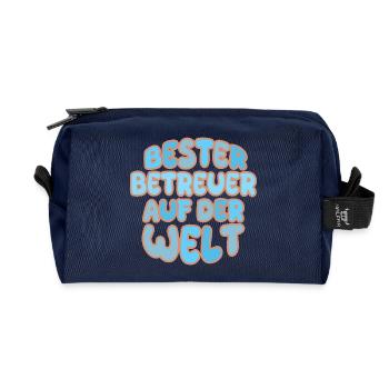 Gift for caregiver - Recycled Toiletry Zip Bag - navy - Front