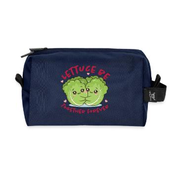 Duo d’amour de salade pour toujours - Trousse de toilette en tissu recyclé - marine - Devant